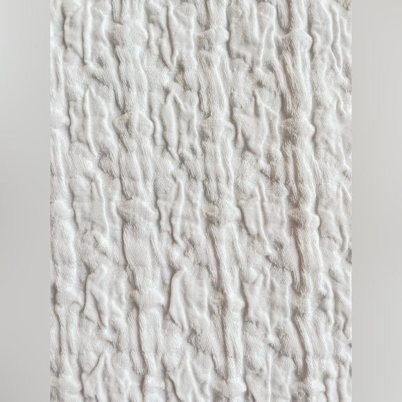 Piubelle Matelasse Quilt Coverlet Texture Solid White Ruffle Shabby Cotton 88x96 - Picture 5 of 7